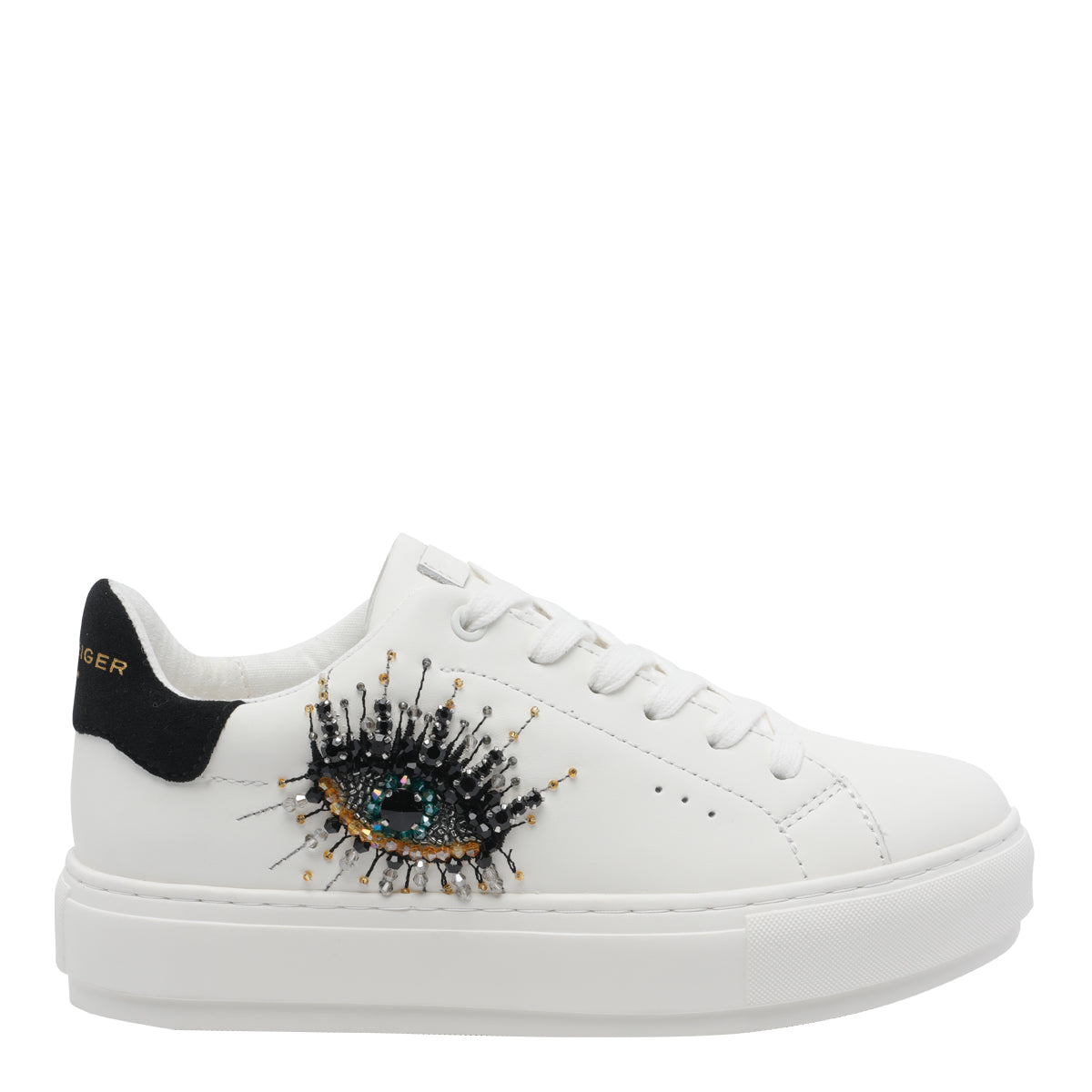 Kurt Geiger Sneakers White Calf Leather/rubber Sole