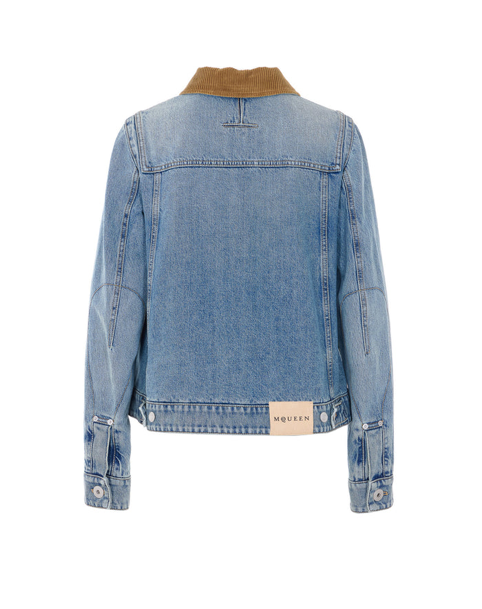 Alexander McQueen Jackets Blue Cotton