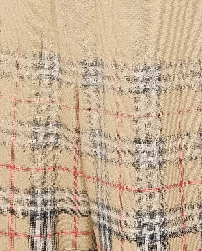 Burberry Trousers Beige Cotton