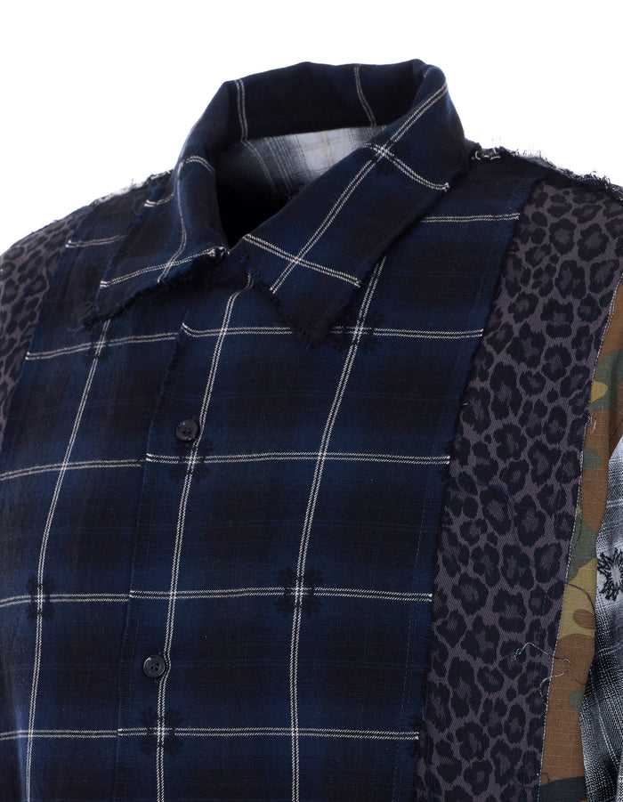 Amiri Shirts Blue Cotton