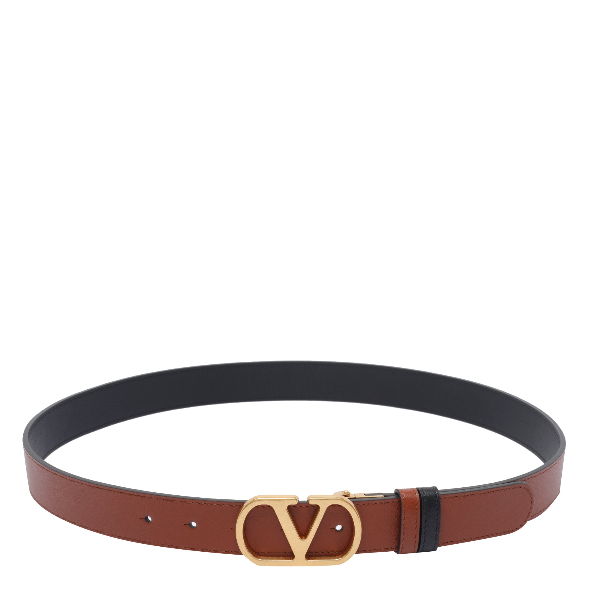 Valentino Garavani Belts Brown Calf Leather