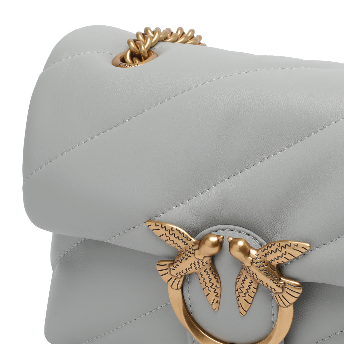 Pinko Bags Grey Sheep Leather