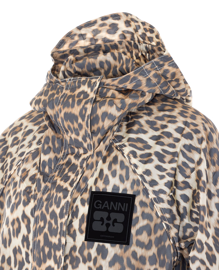 GANNI Jackets Brown Nylon