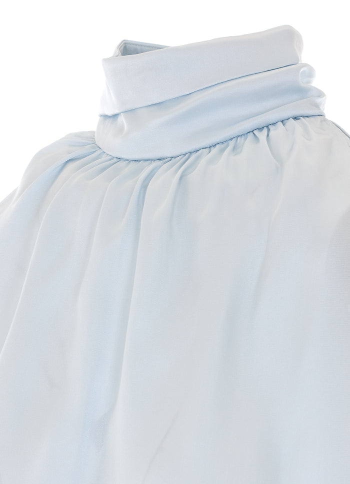 ANINE BING Top Blue Silk