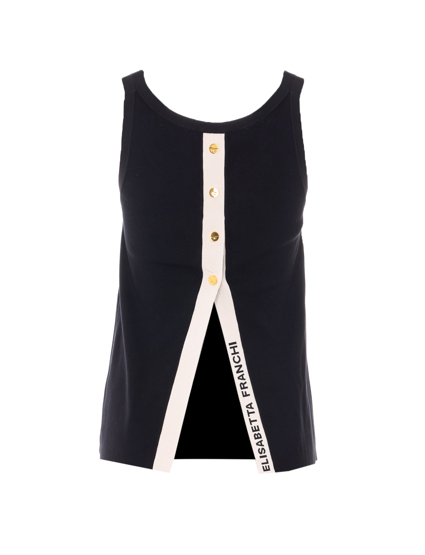 Elisabetta Franchi Top Black Viscose