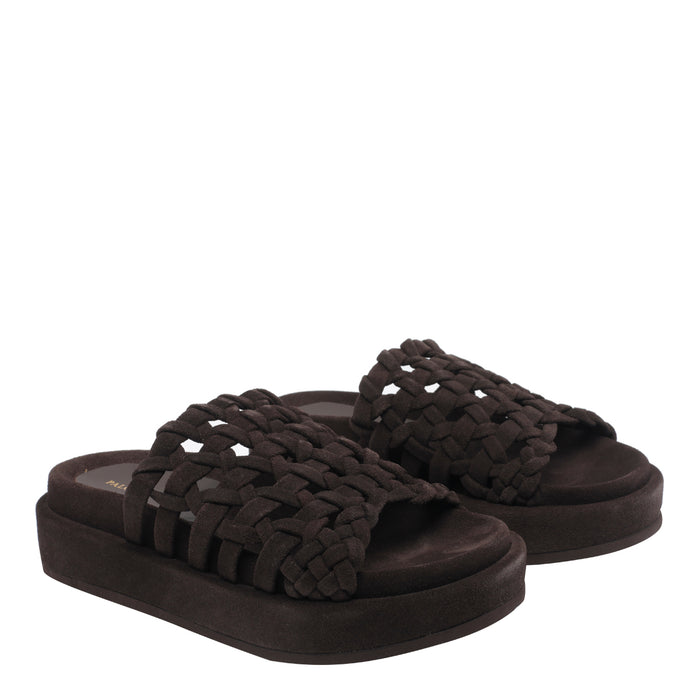Paloma Barcelò Sandals Brown Suede / Rubber Sole