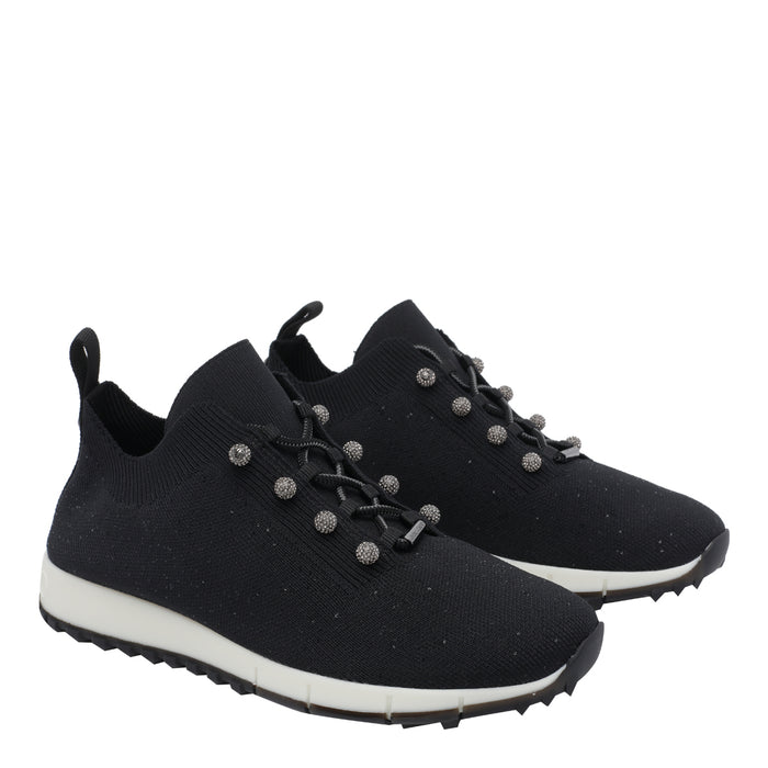 Jimmy Choo Sneakers Black Fabric/rubber Sole