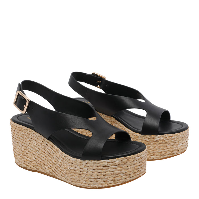 Paloma Barcelò Sandals Black Calf Leather/rubber Sole