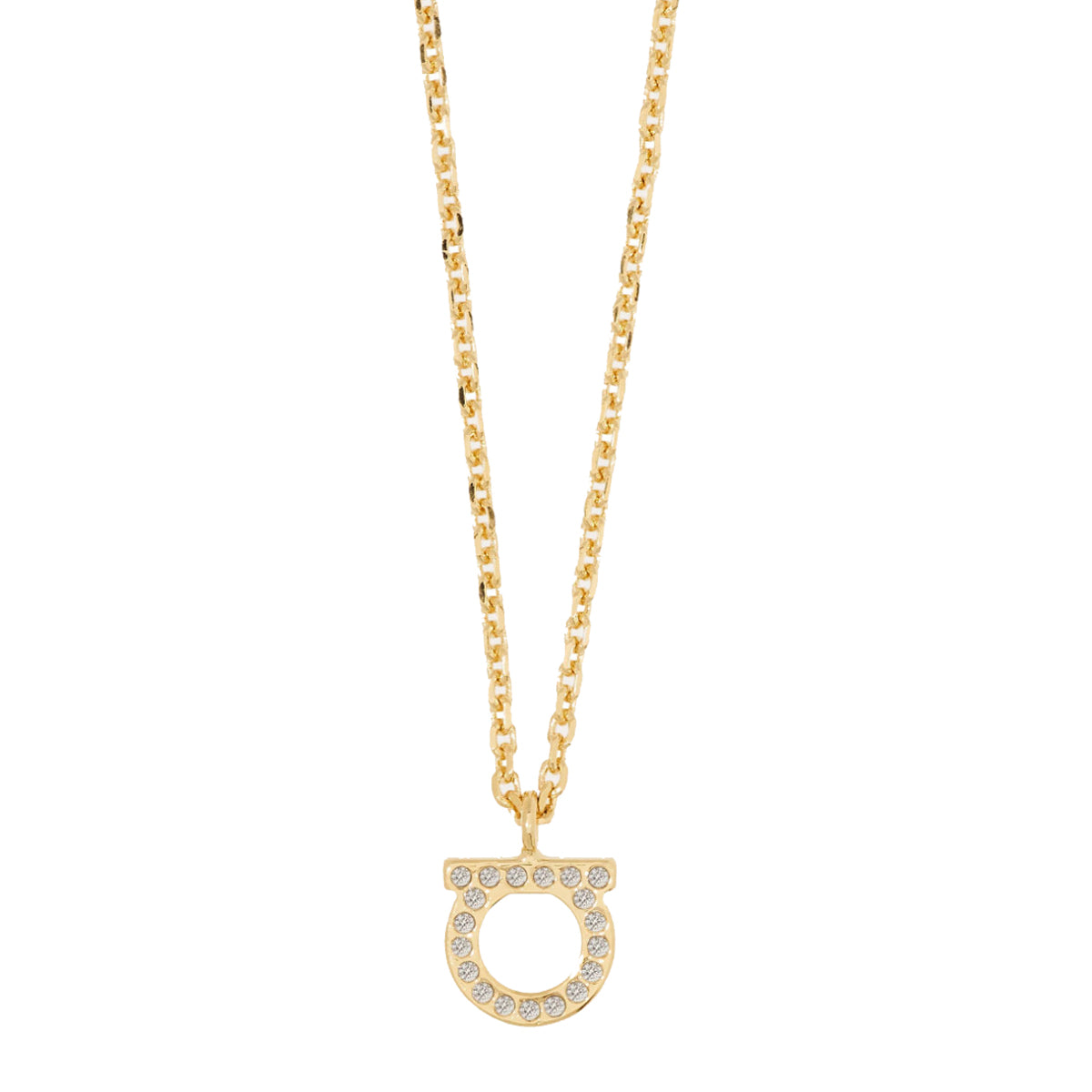 Ferragamo Bijoux Golden Brass Glass