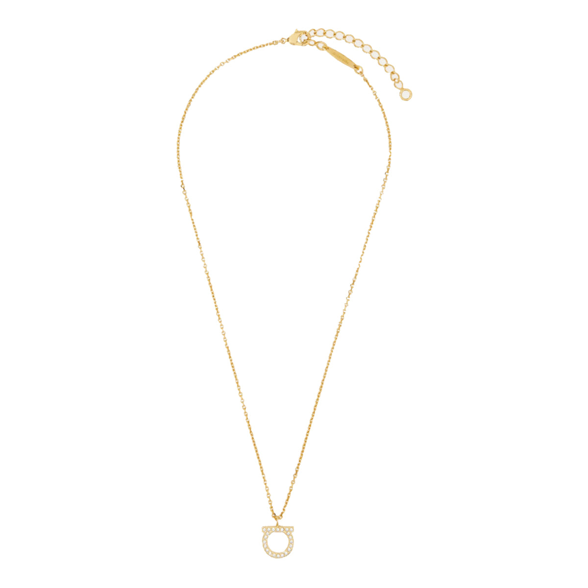 Ferragamo Bijoux Golden Brass Glass