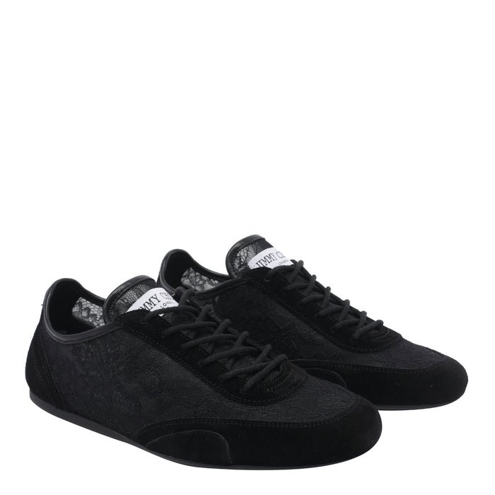 Jimmy Choo Sneakers Black Fabric/rubber Sole
