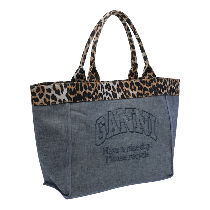 Ganni Bags Blue Cotton Viscose Polyester