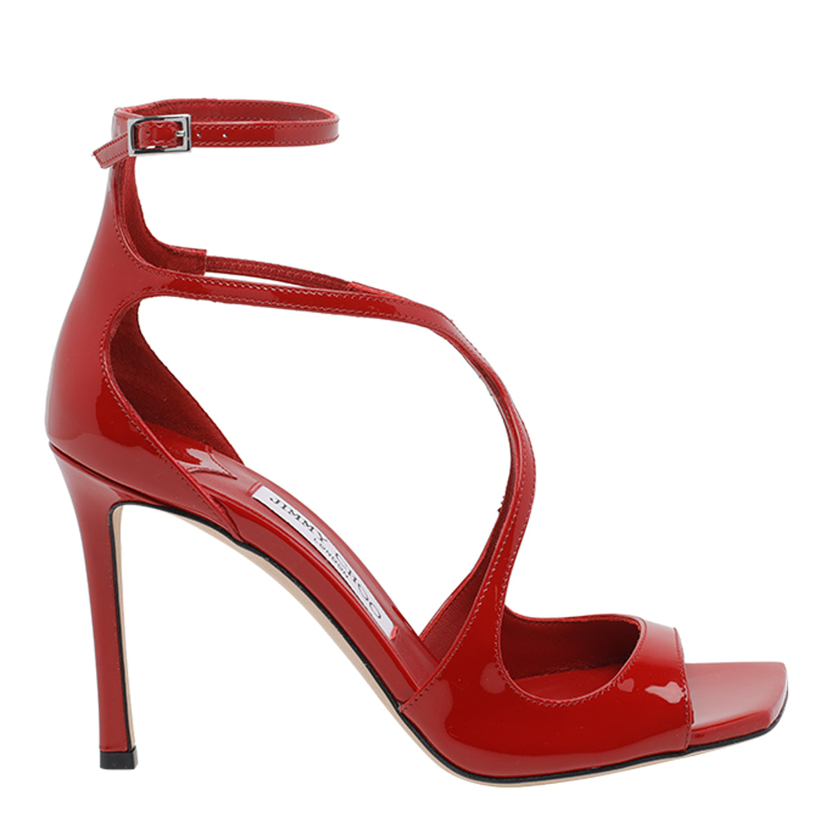 Jimmy Choo With Heel Red Patent Leather/leather Sole