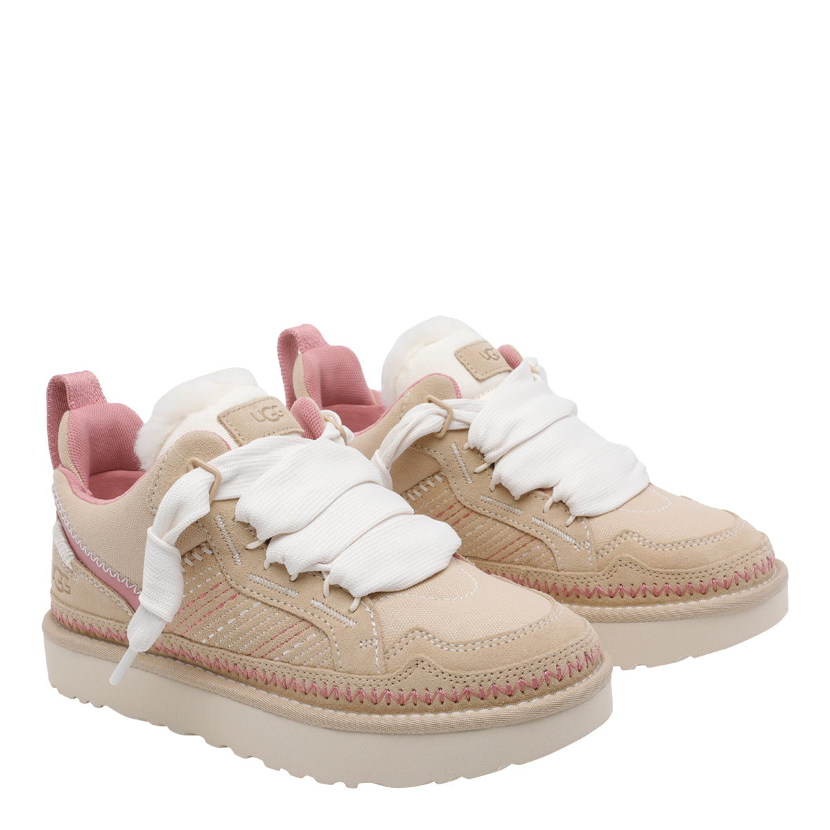 UGG Sneakers Beige Suede Leather/rubber Sole