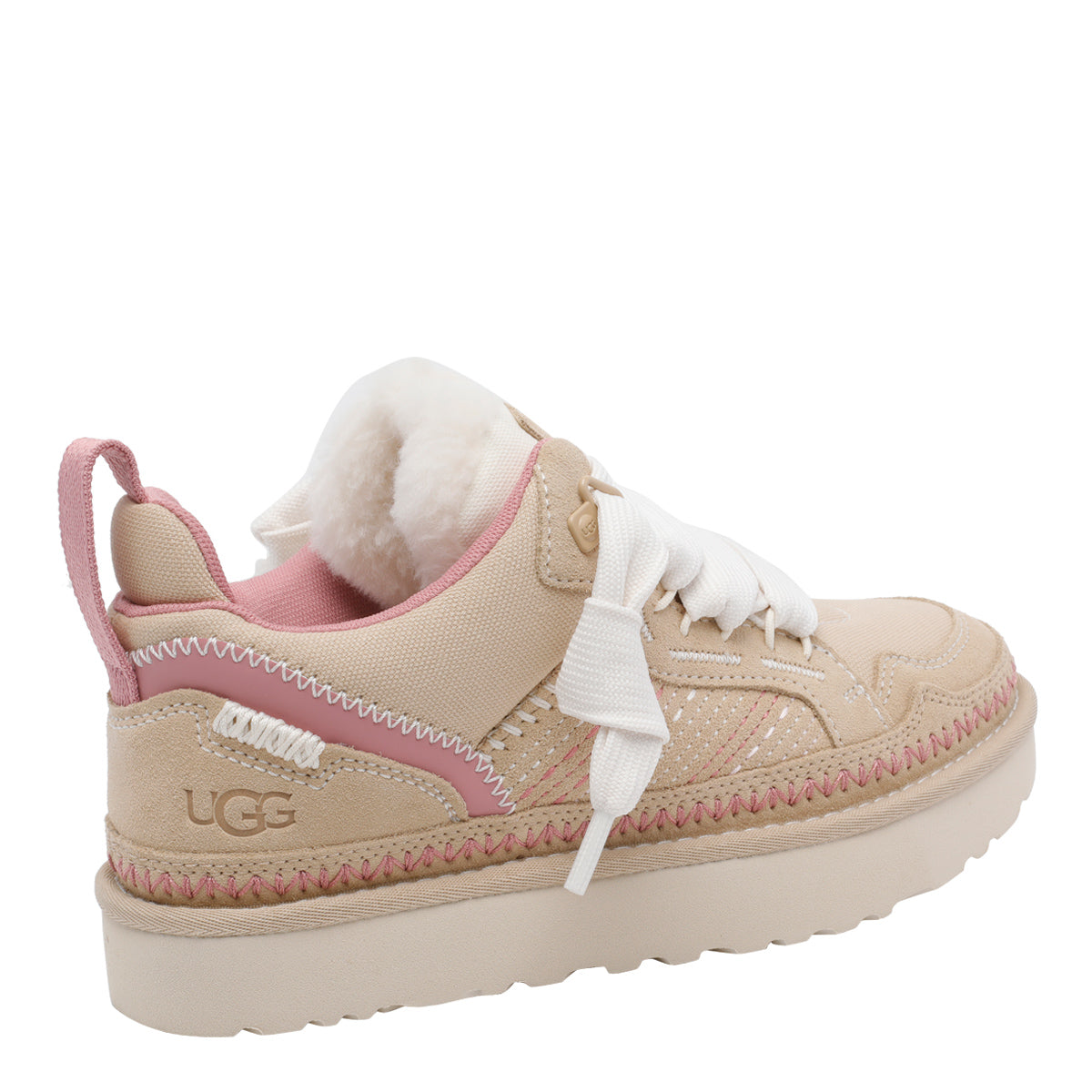 UGG Sneakers Beige Suede Leather/rubber Sole