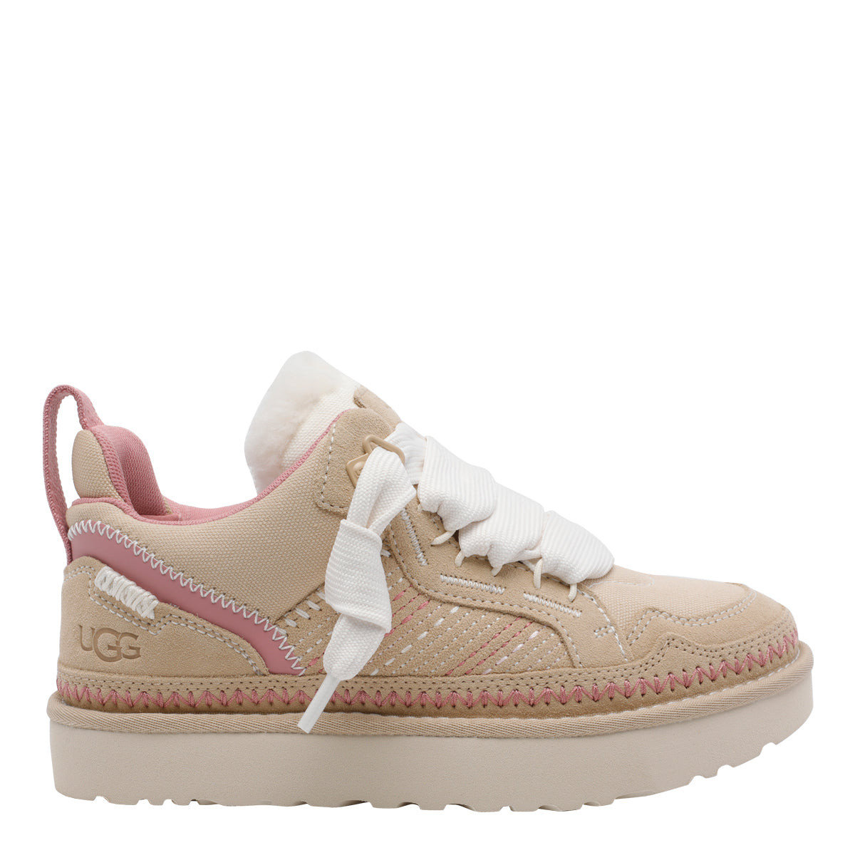 UGG Sneakers Beige Suede Leather/rubber Sole