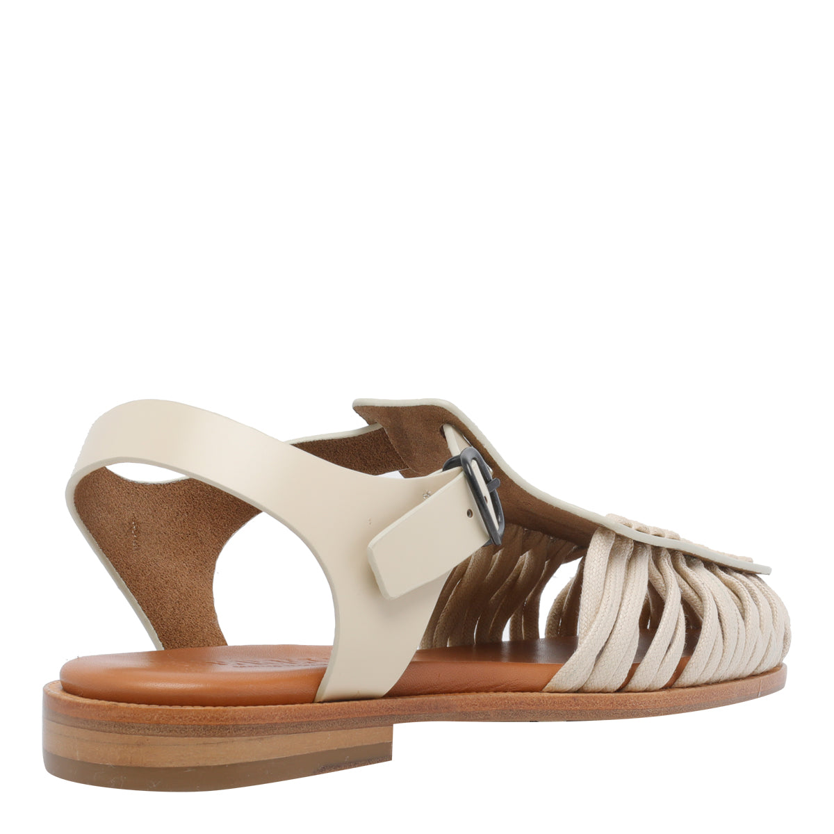 HEREU Sandals White Calf Leather/leather Sole