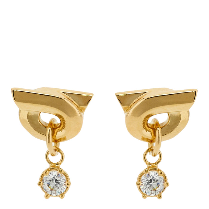 Ferragamo Bijoux Golden Brass Glass