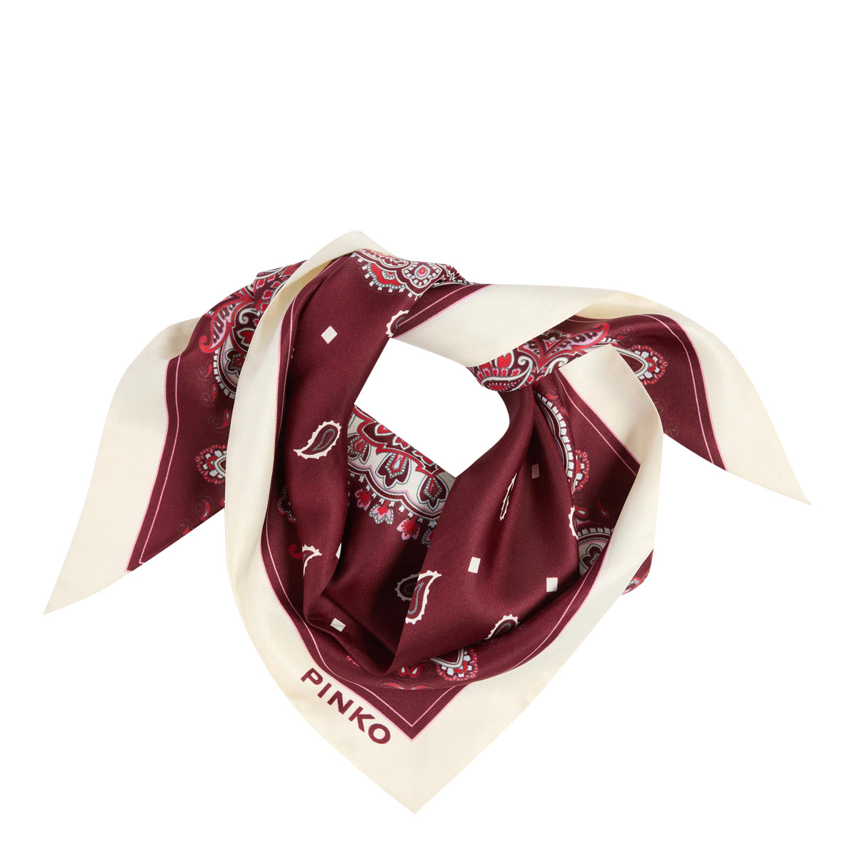 Pinko Scarfs Red Viscose Silk
