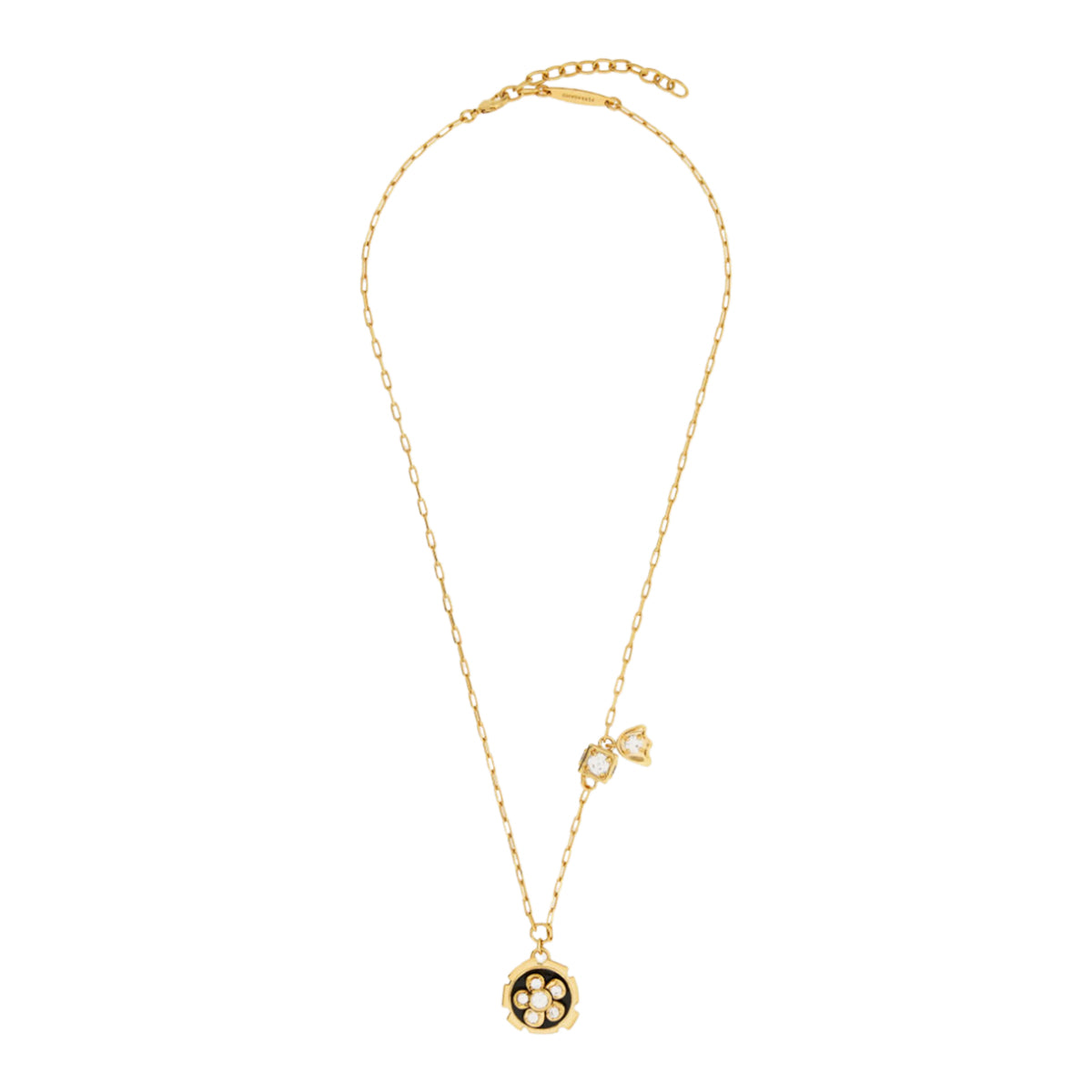 Ferragamo Bijoux Golden Brass Glass Enamel