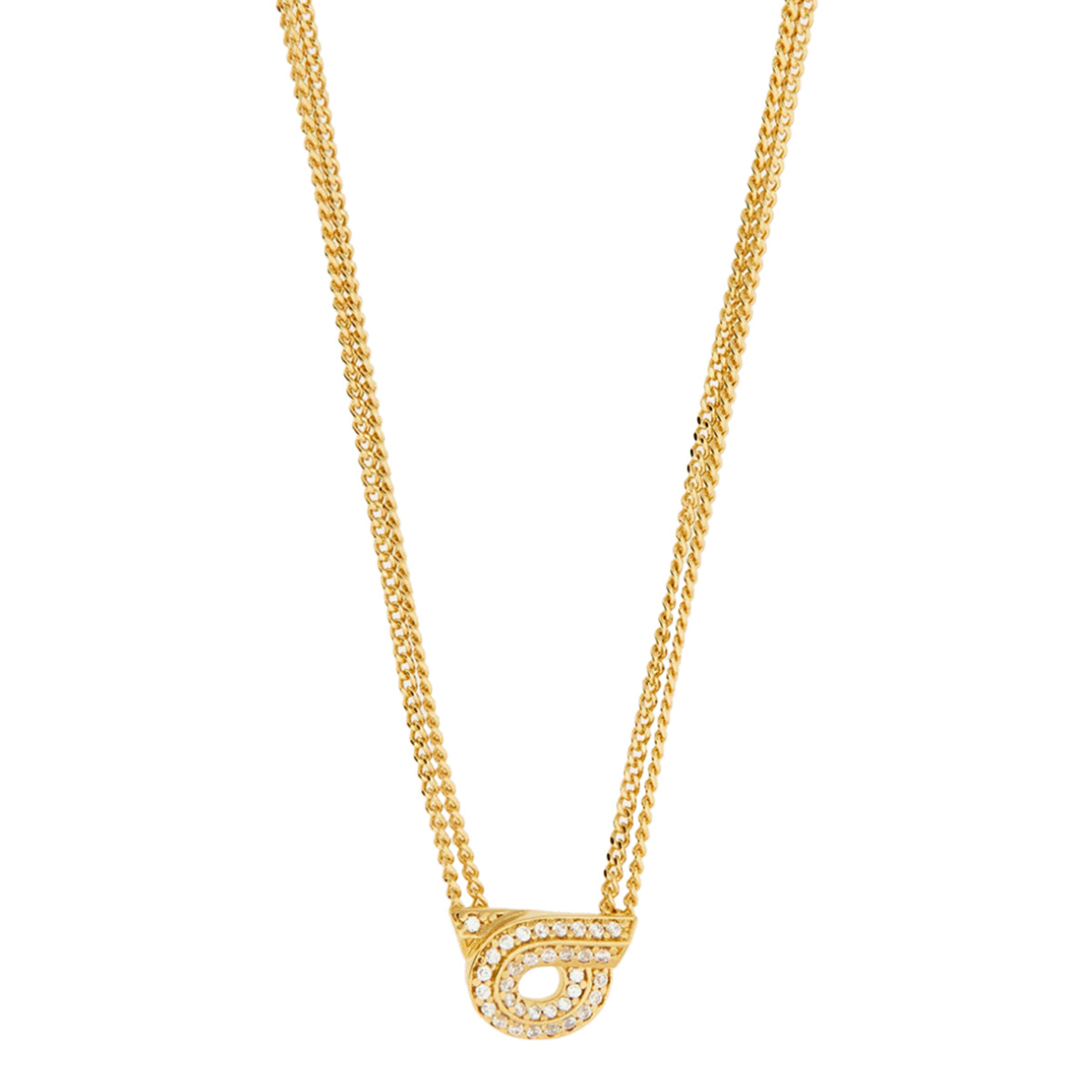 Ferragamo Bijoux Golden Brass Glass