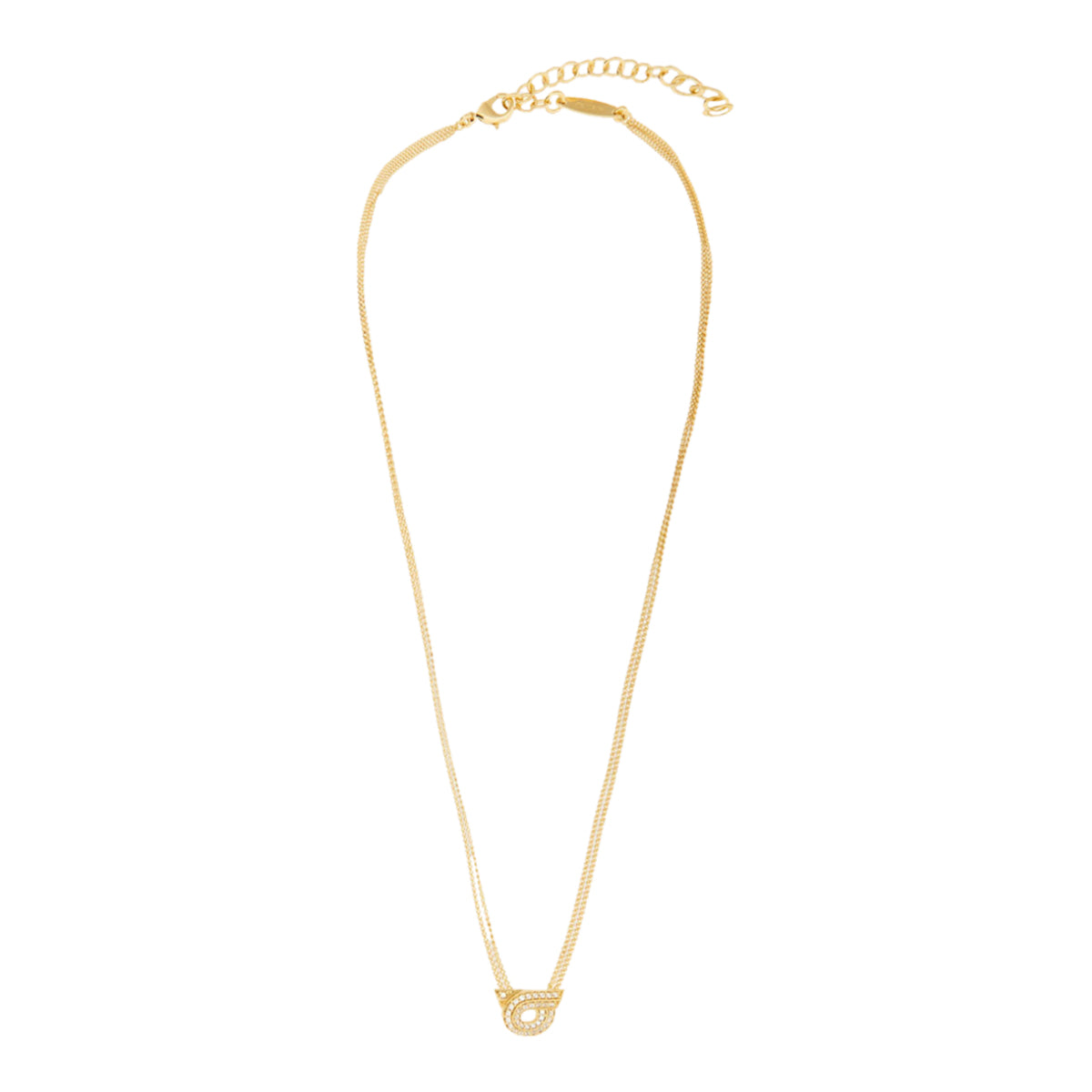 Ferragamo Bijoux Golden Brass Glass