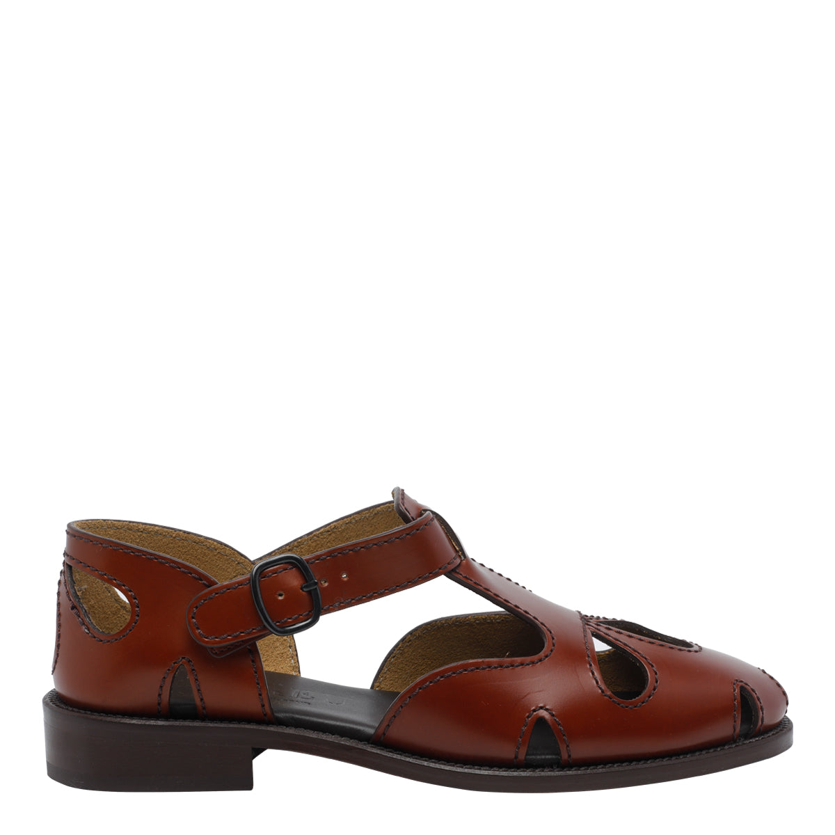HEREU Sandals Brown Calf Leather/leather Sole