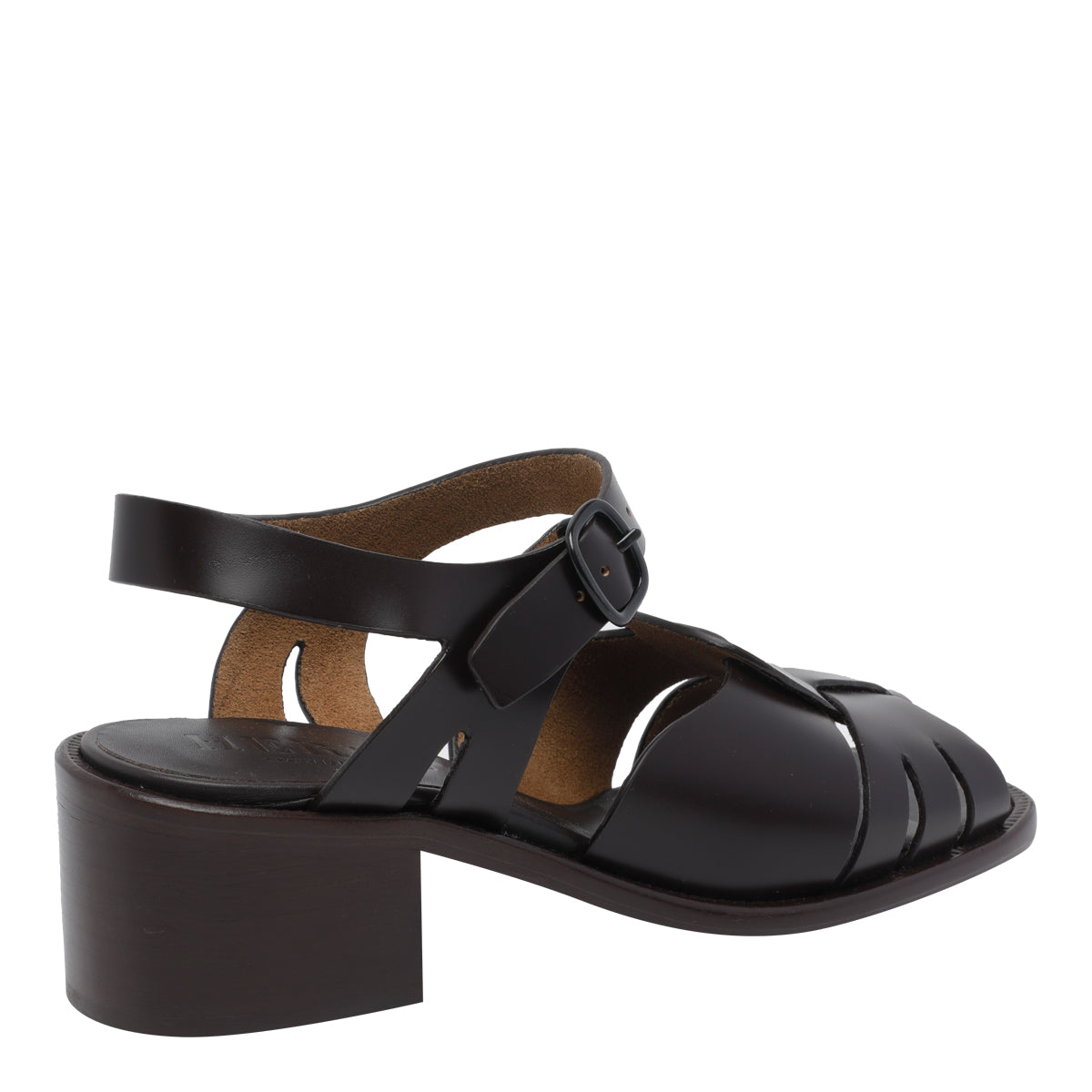 HEREU With Heel Brown Calf Leather/leather Sole