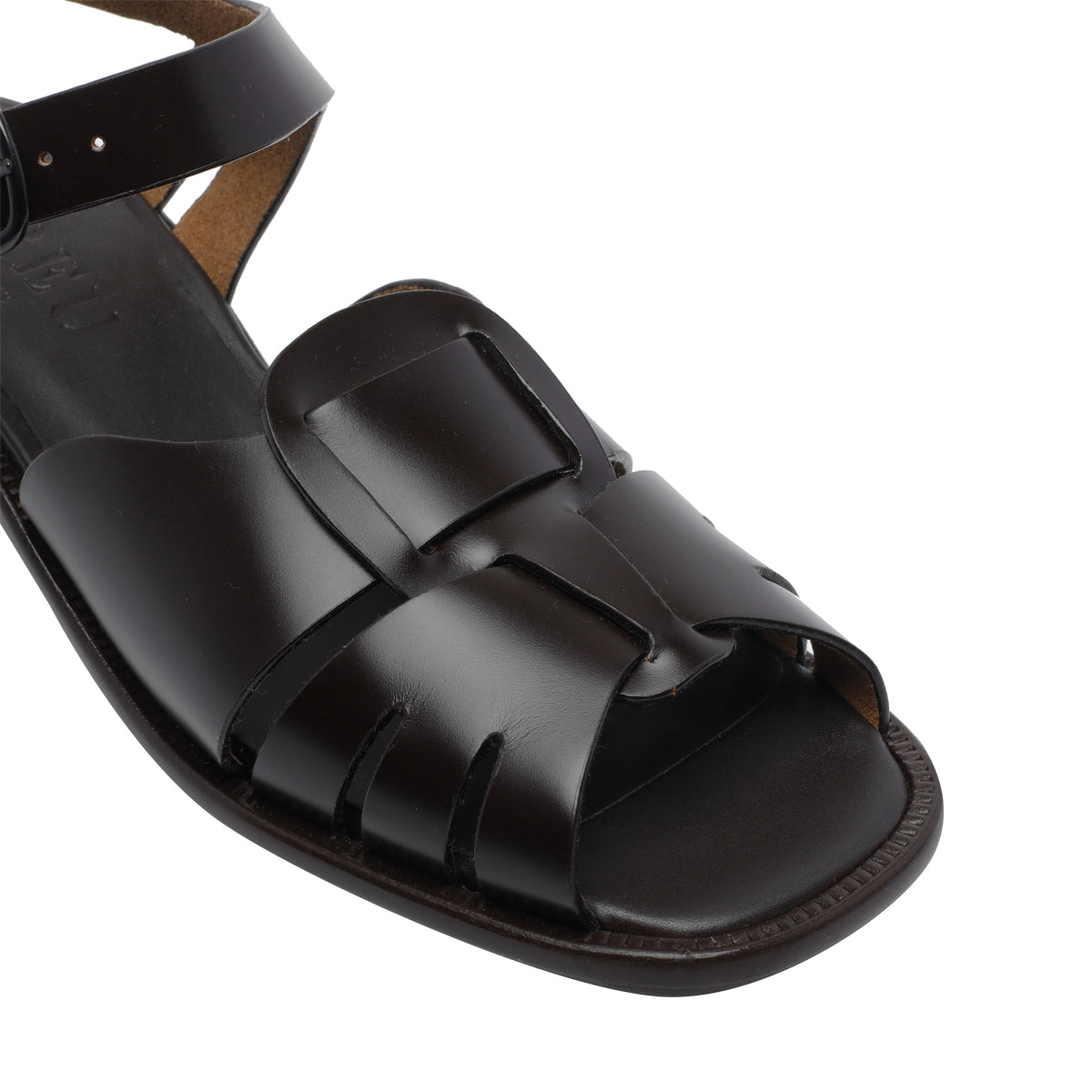 HEREU With Heel Brown Calf Leather/leather Sole