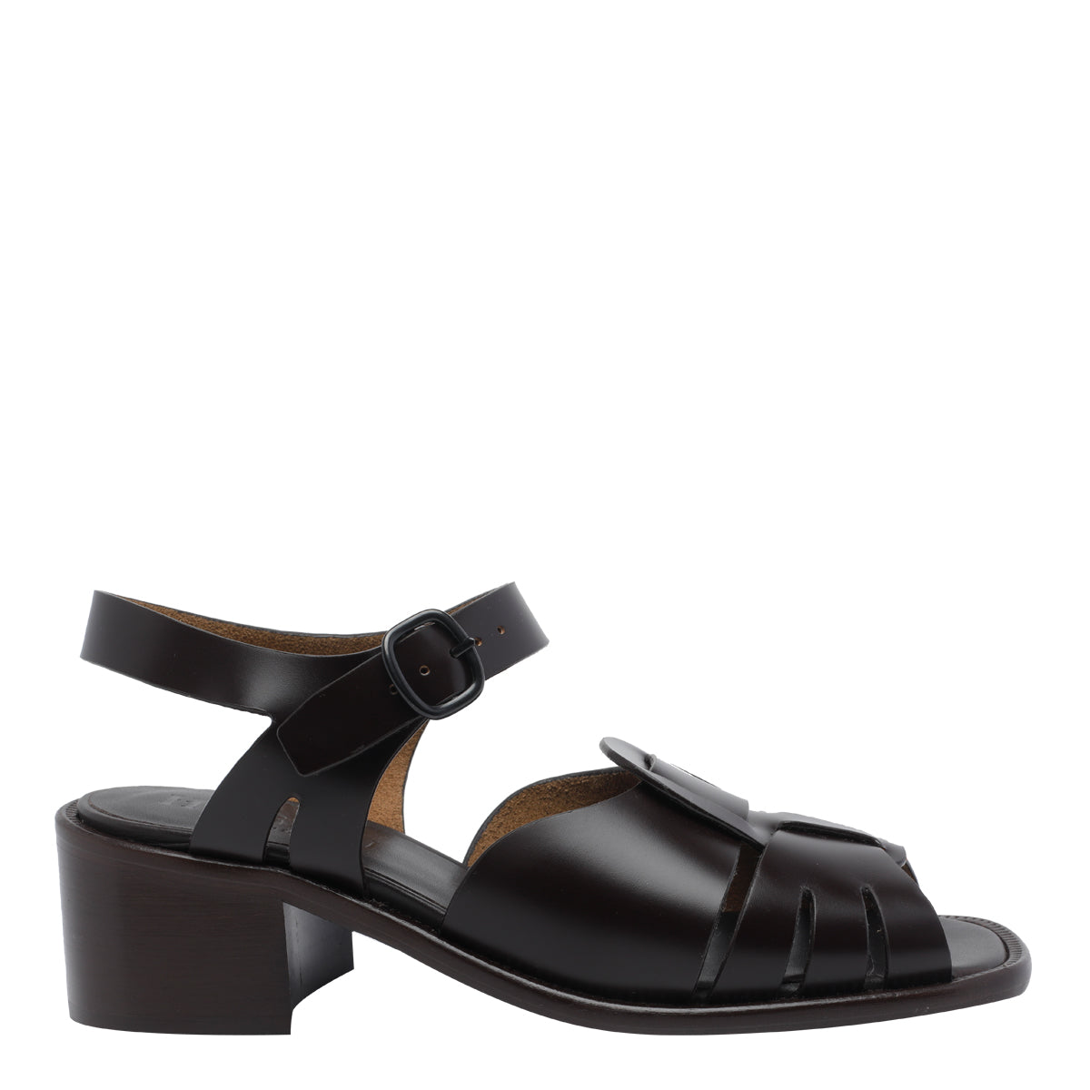 HEREU With Heel Brown Calf Leather/leather Sole