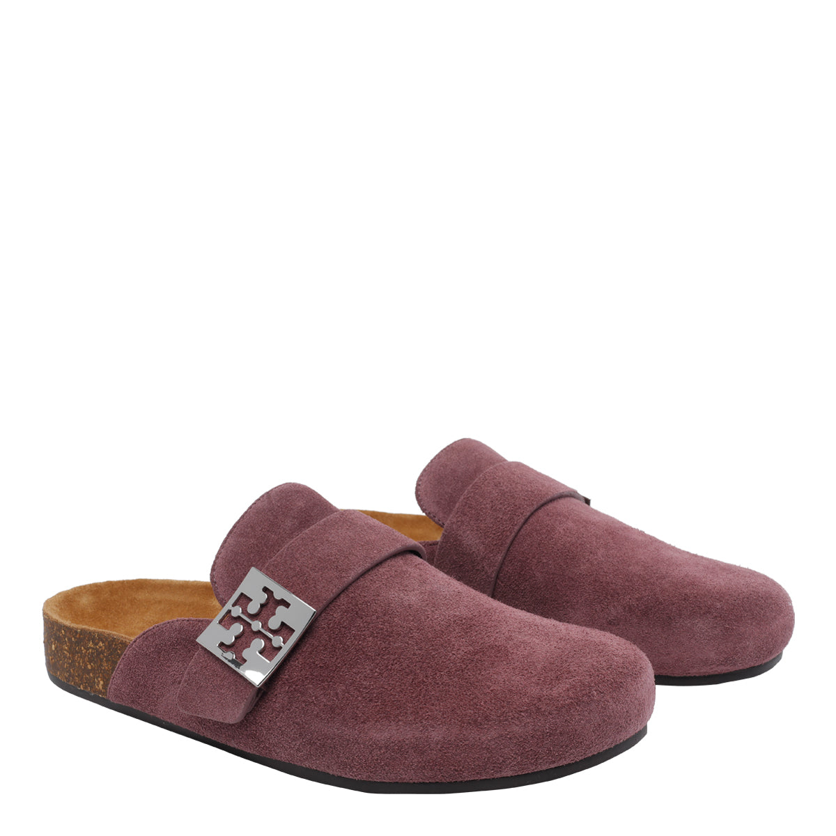 Tory Burch Sandals Purple Suede Leather/rubber Sole