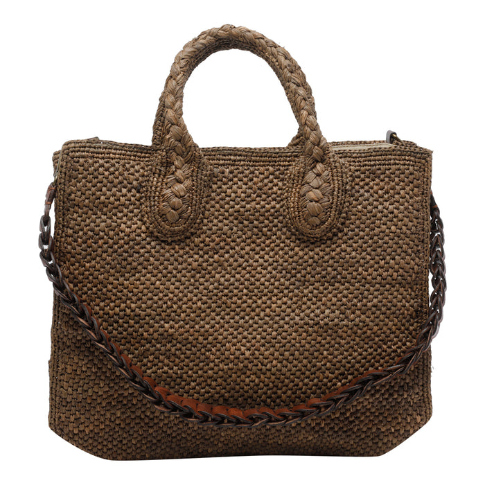 IBELIV Bags Brown Raffia