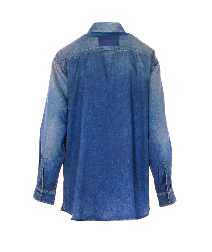 Golden Goose Shirts Blue Polyester
