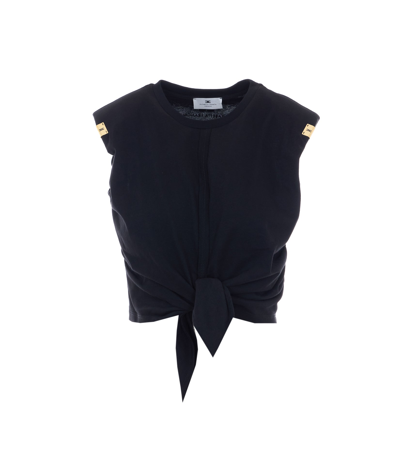 Elisabetta Franchi T-Shirts And Polos Black Cotton