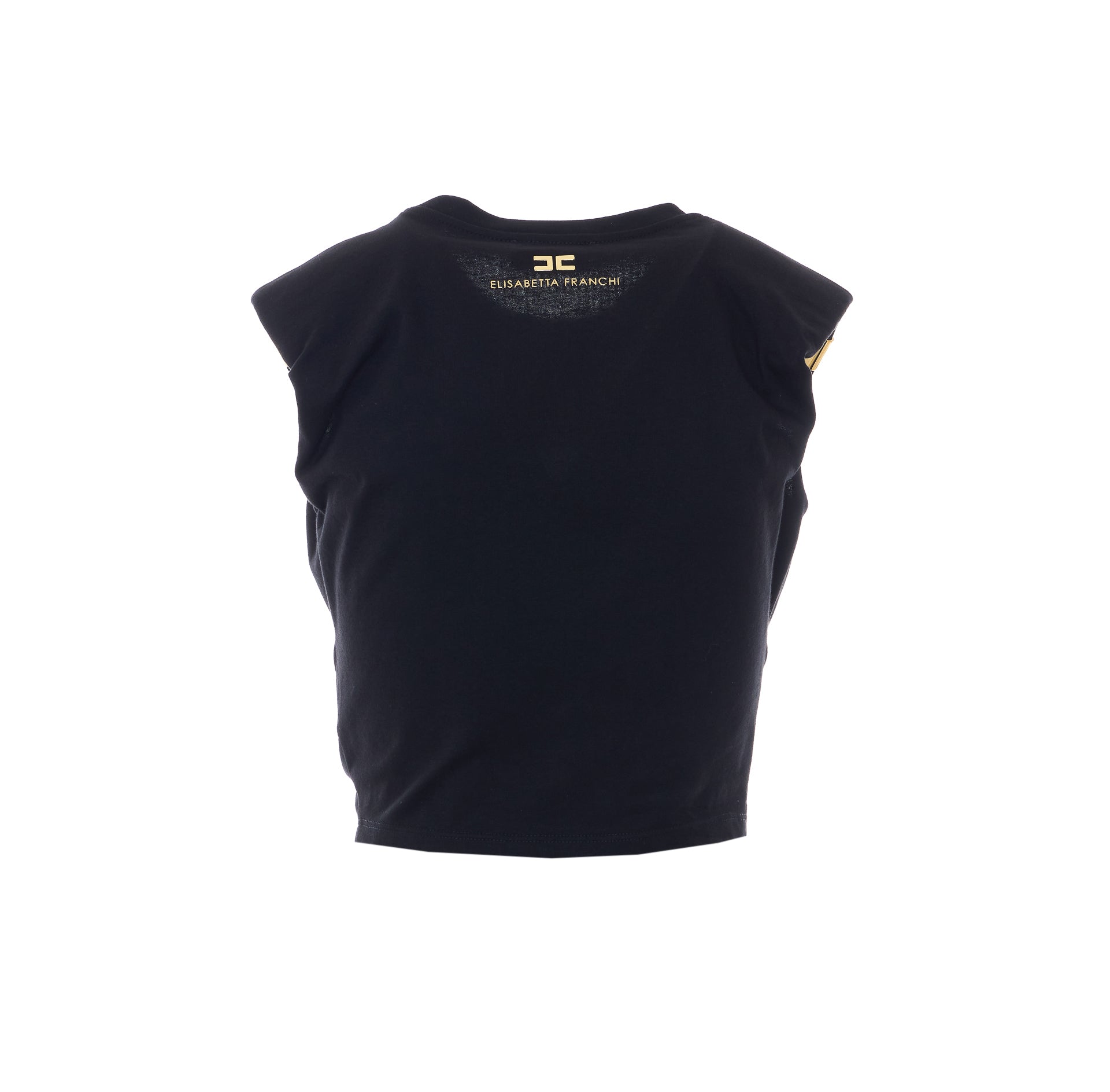 Elisabetta Franchi T-Shirts And Polos Black Cotton