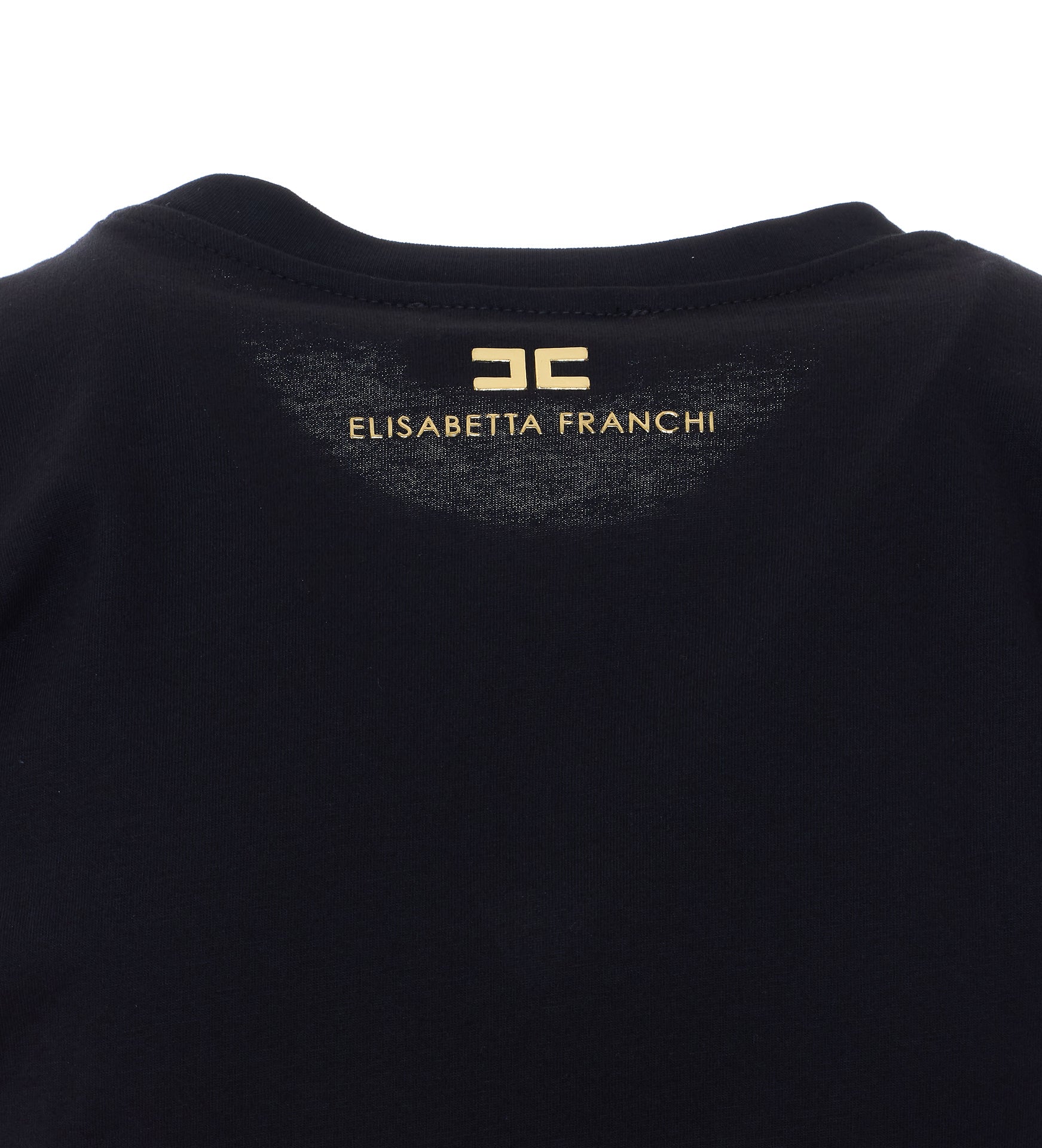 Elisabetta Franchi T-Shirts And Polos Black Cotton