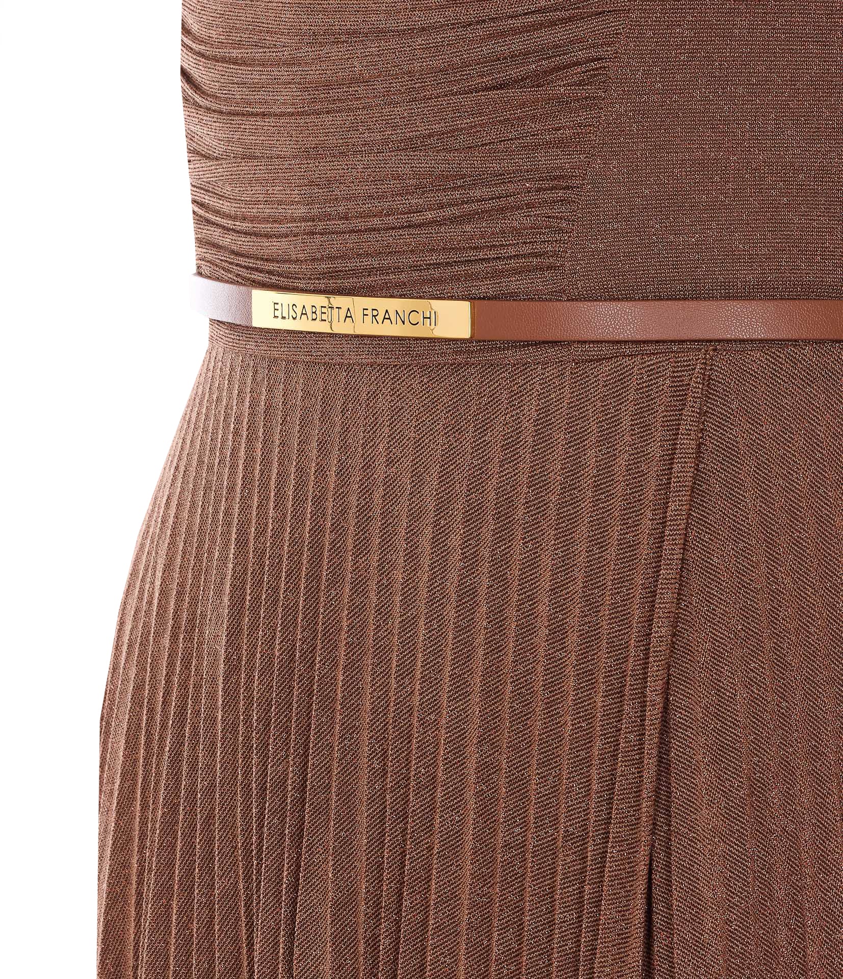 Elisabetta Franchi Dresses Brown Viscose