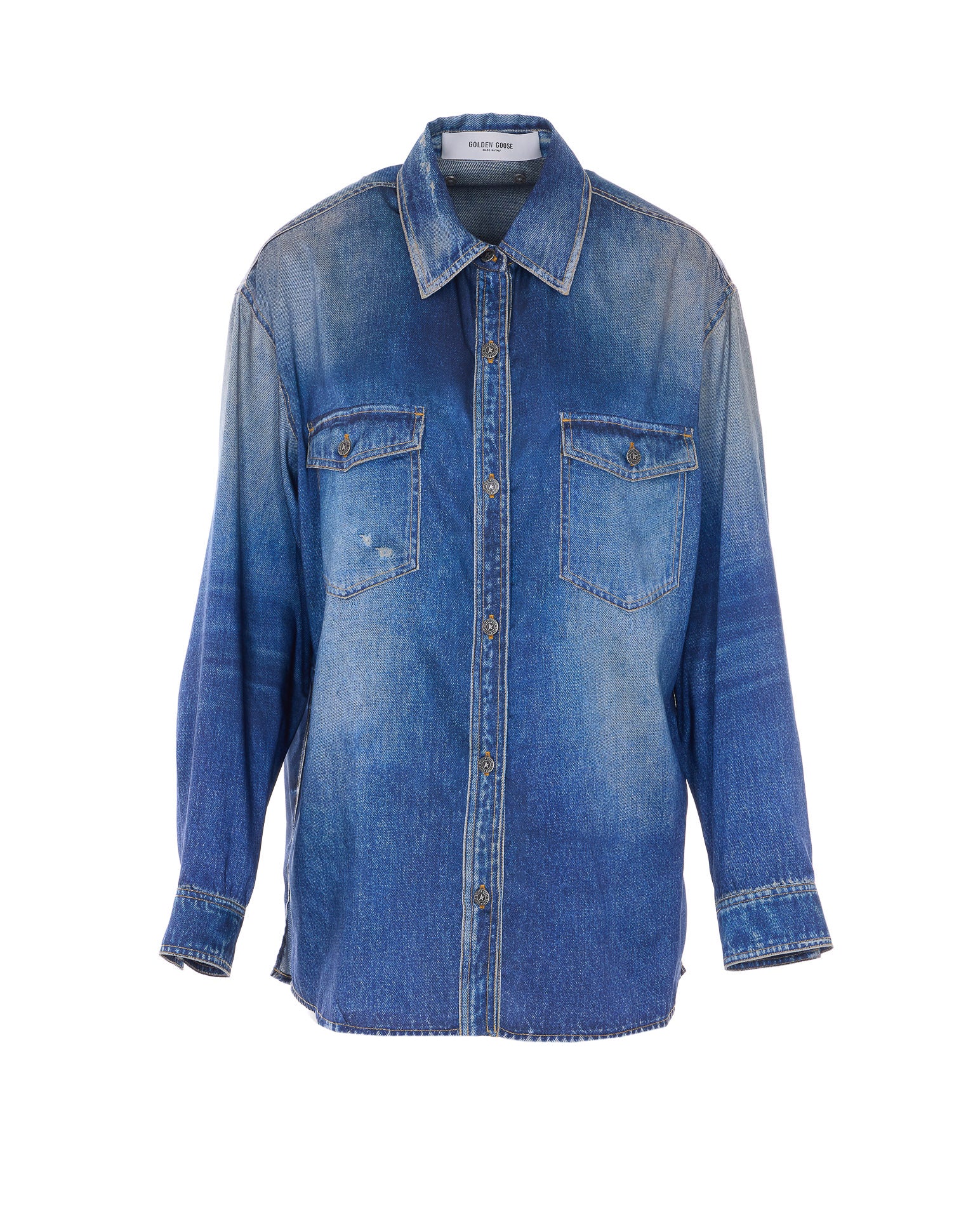 Golden Goose Shirts Blue Polyester