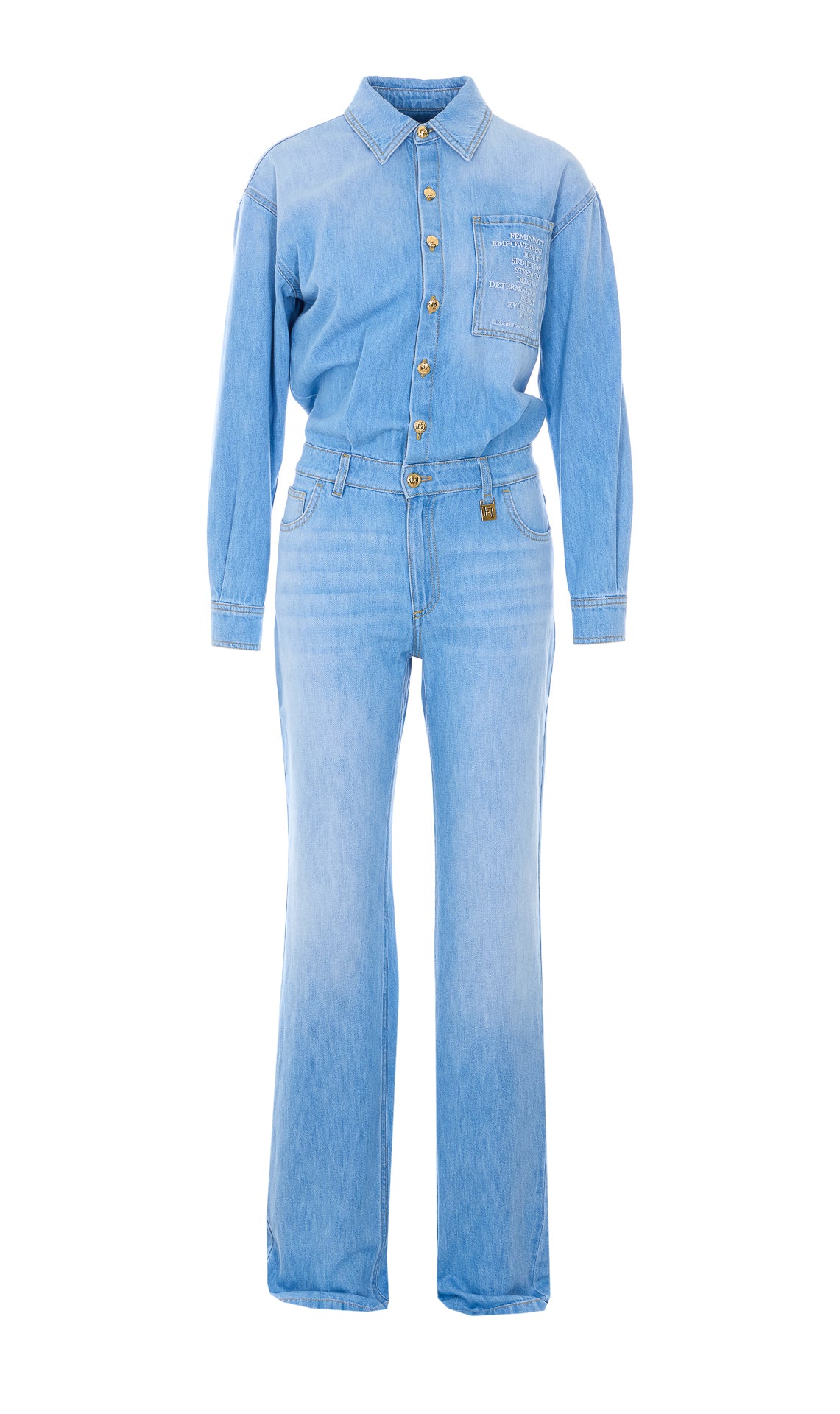 Elisabetta Franchi Trousers Blue Cotton