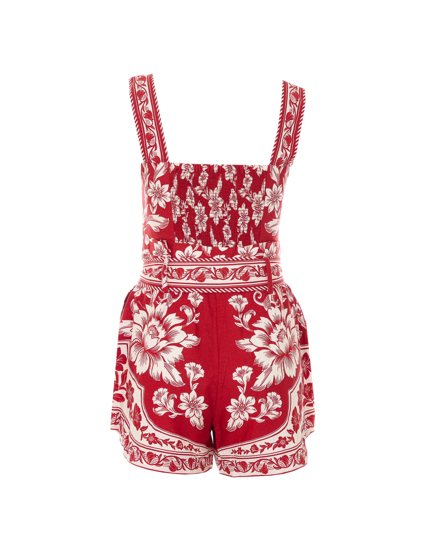 FARM RIO Dresses Red Linen