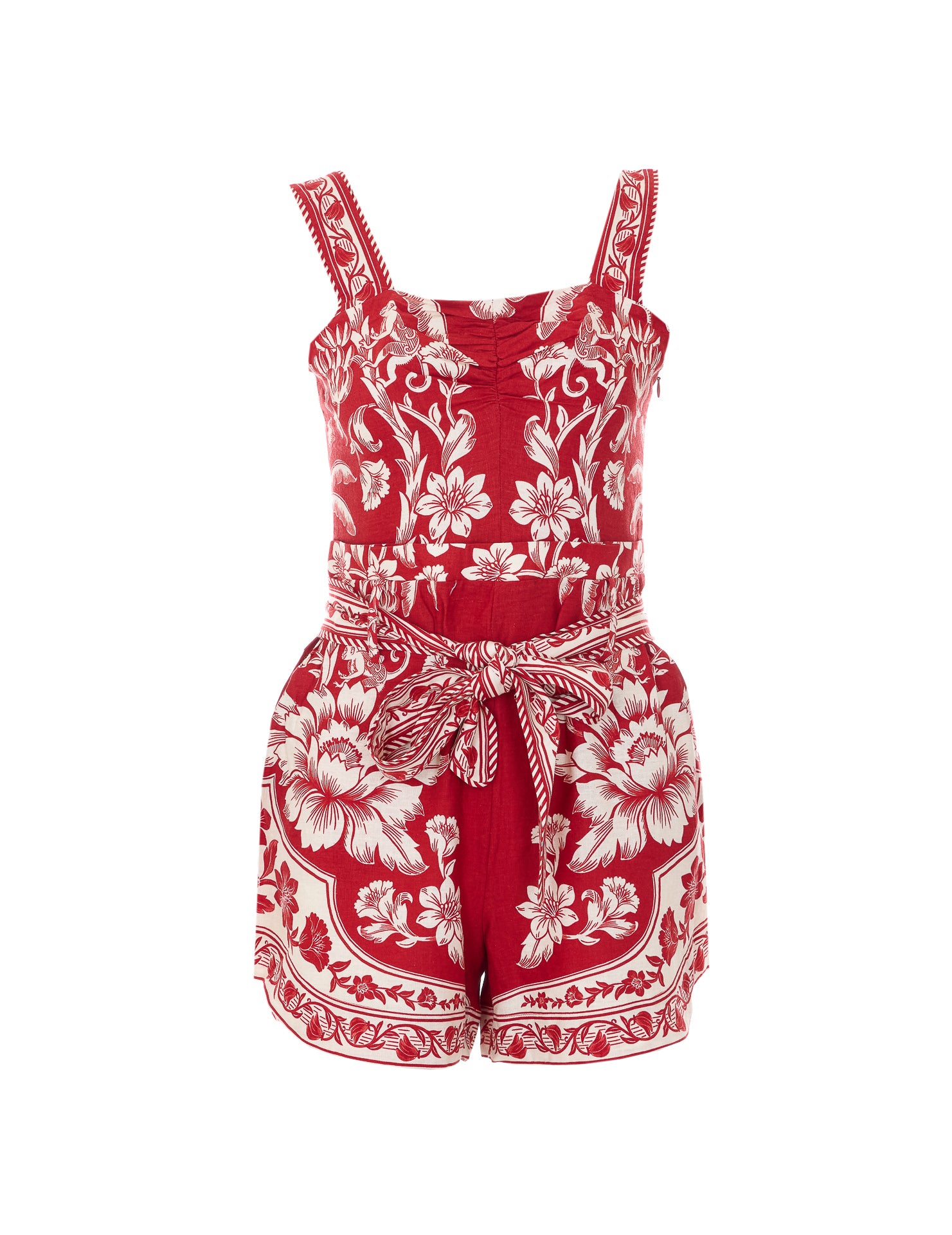 FARM RIO Dresses Red Linen