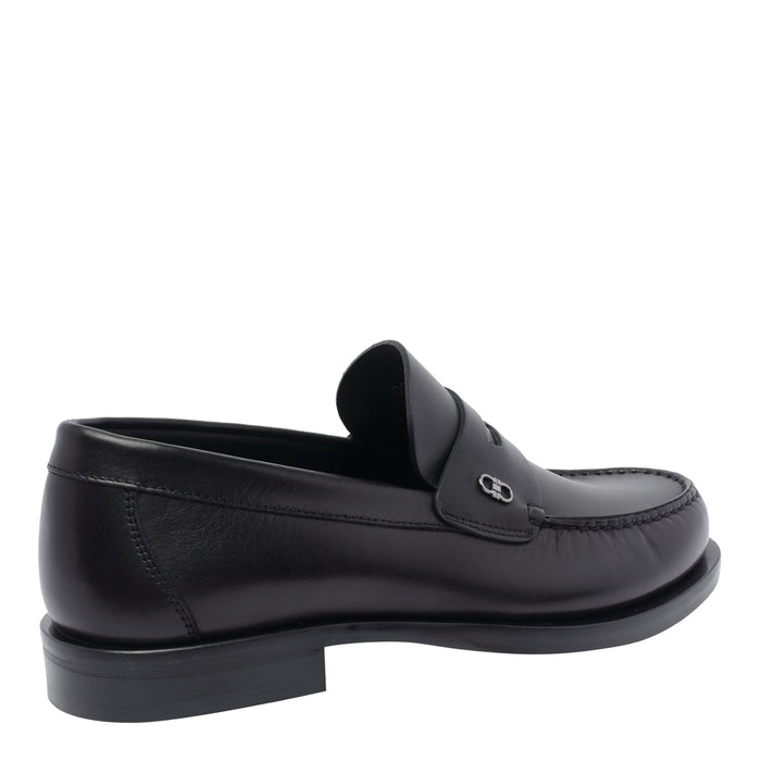 Ferragamo Flat shoes Black Calf Leather/leather Sole