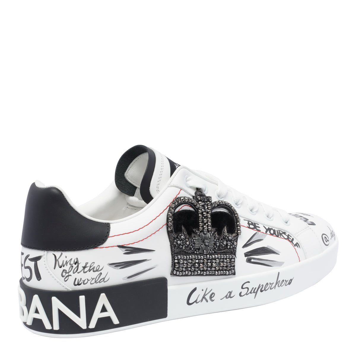 Dolce & Gabbana Sneakers White Calf Leather/rubber Sole