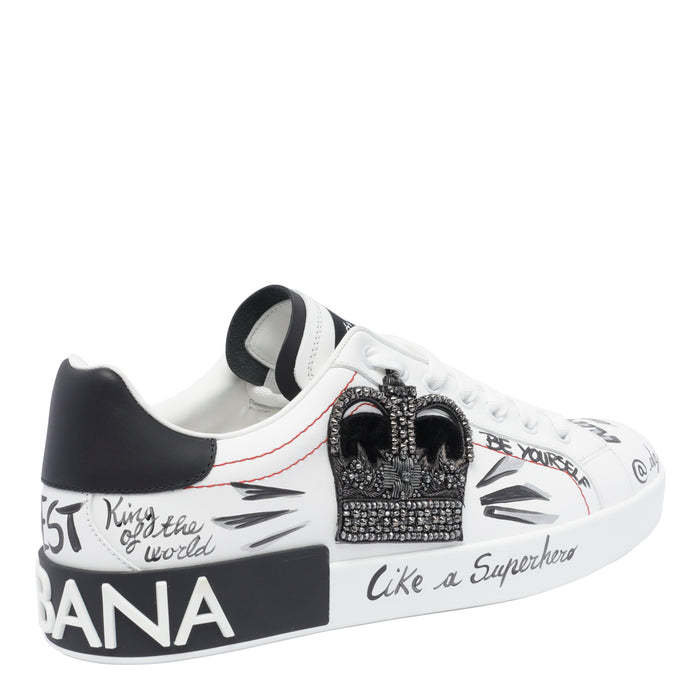 Dolce & Gabbana Sneakers White Calf Leather/rubber Sole