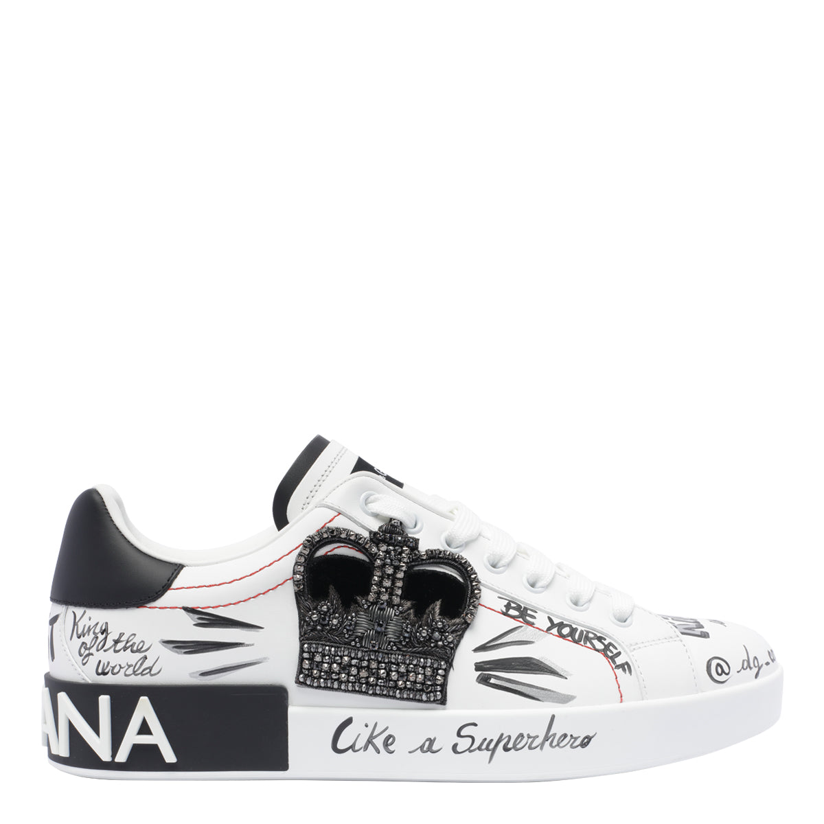 Dolce & Gabbana Sneakers White Calf Leather/rubber Sole