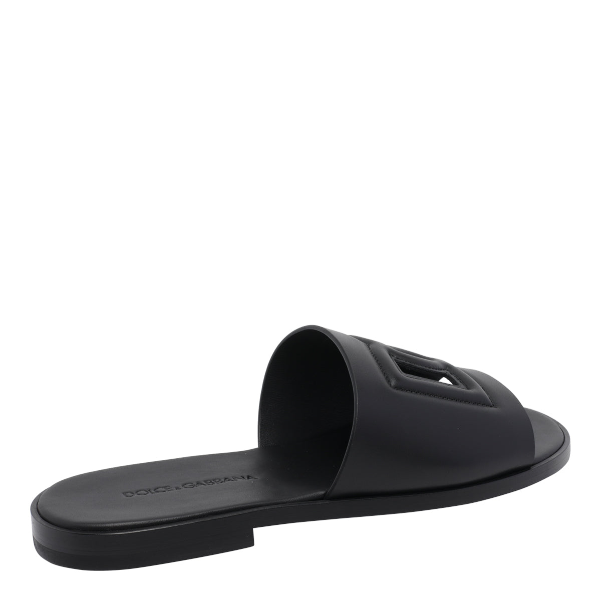 Dolce & Gabbana Sandals Black Calf Leather/leather Sole