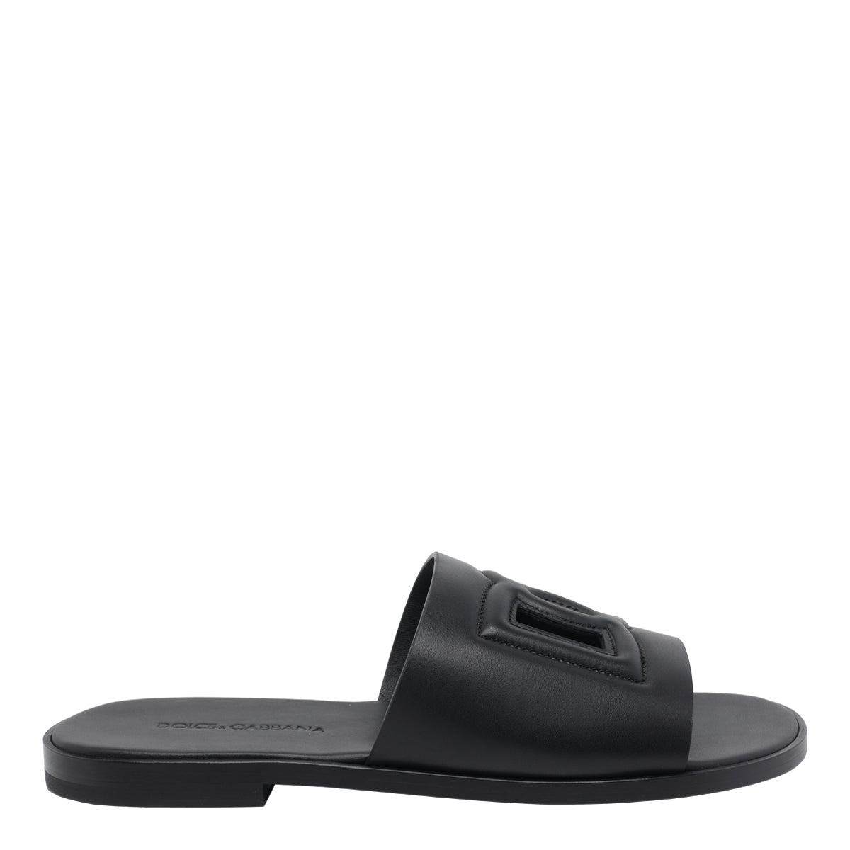 Dolce & Gabbana Sandals Black Calf Leather/leather Sole