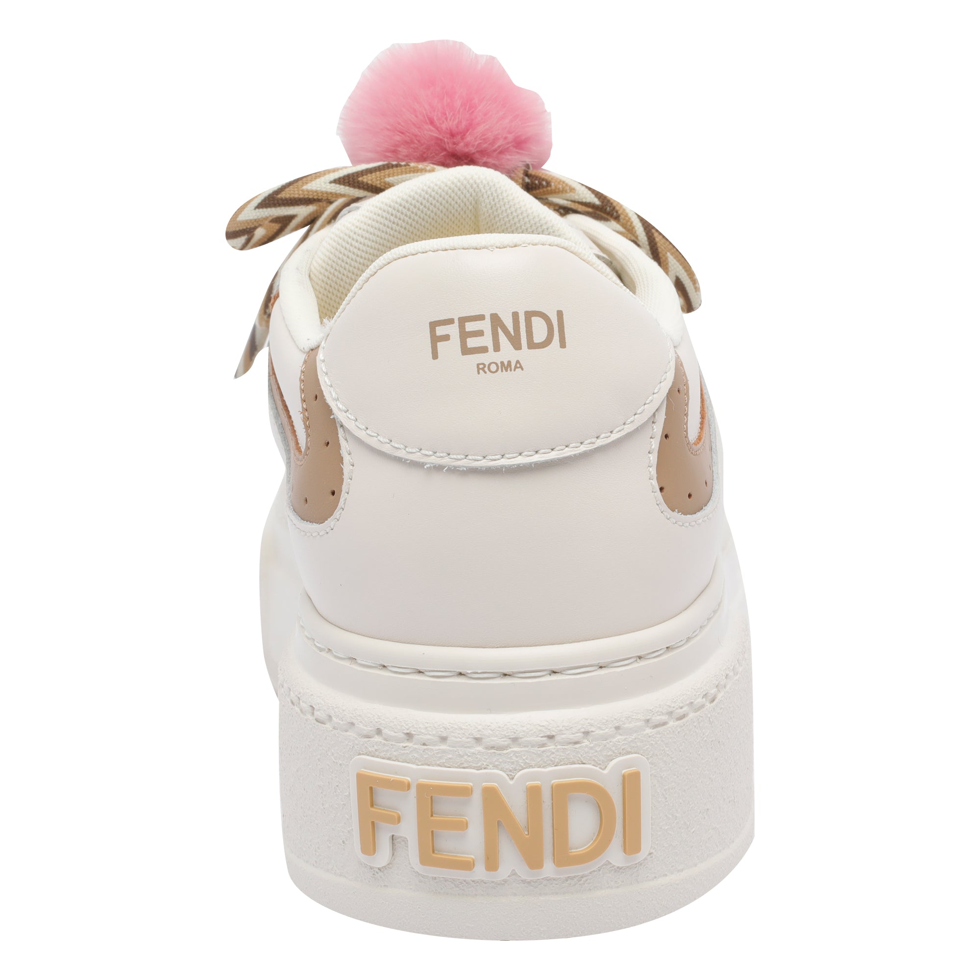 Fendi Sneakers White Calf Leather/rubber Sole