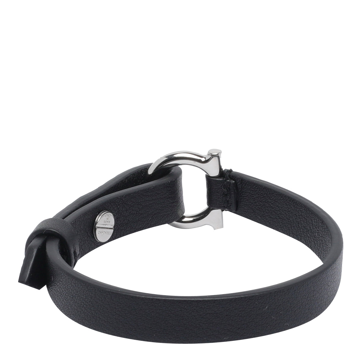Ferragamo Bijoux Black Brass Calf Leather