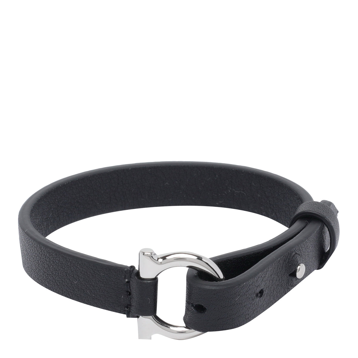 Ferragamo Bijoux Black Brass Calf Leather
